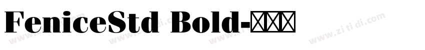 FeniceStd Bold字体转换